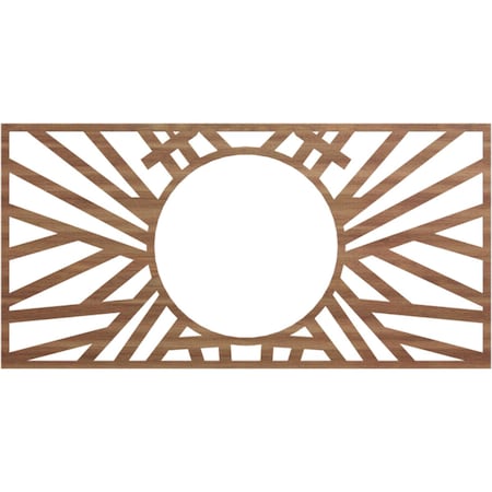 Ekena Millwork Hoover Wood Fretwork Pierced Ceiling Medallion, Walnut, 40"W x 20"H x 14 3/4"ID x 1/4"T CMWP40X20X0250HOWA